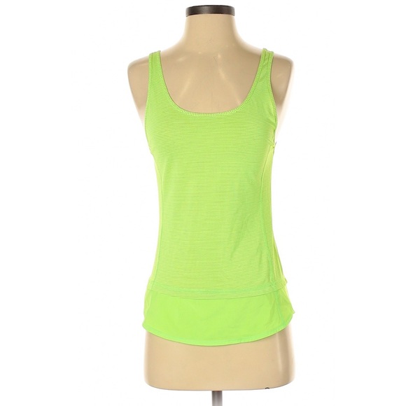 Lululemon neon green run singlet mod moves 4 - Picture 3 of 6